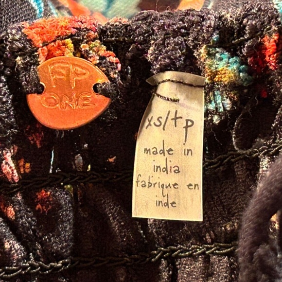 Free People One Intimately Adella Floral Mini Dress Black Combo Size XS - NWT - Picture 14 of 16